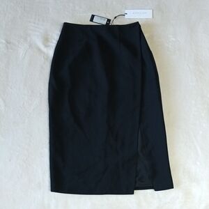 KEEPSAKE the Label Split Decision Black Midi Skirt. Size S. NWT